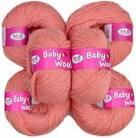 M.G Enterprise yarn, Baby wool doce White Pack of 8 pc 25 gm each