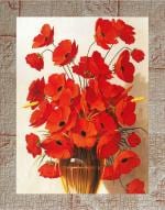 Indianara Flowers in Vase Painting (4342MR) -Synthetic Fame, 10 x 13 Inch Digital Reprint 13 inch x 10.2 inch Painting