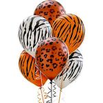 My Party Suppliers Multicolor Animal Print Latex Balloons for a Jungle, Safari Party, 8 pcs