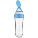 ShopiMoz Pack of 1 Silicone Feeder bottle , For Infant Baby, 90ml, BPA Free