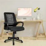 Apex by Savya Home Zoom Mid Back Black Revolving Office Chair