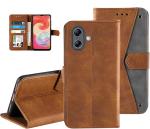 Autofocus Faux Leather Back Case Flip Cover for Samsung Galaxy A04e with ID Card Slot | Foldable Stand | 2 Card Slot | 1 Cash Slot | Magnetic Closure - Executive Brown, 21551