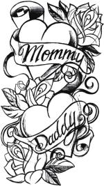 Ordershock Waterproof Mommy Daddy Temporary Body Tattoo