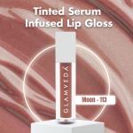 Glamveda Serum Infused Lip Gloss With Cocoa Butter - (Moon - 113) | (Nude Full Coverage Gloss)