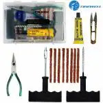 TIREWELL TW-5003 6-in-1 Portable Tubeless Tire Puncture Kit with Storage Box, Emergency Flat Tire Repair Box for Car, Bike, SUV, & Motorcycle