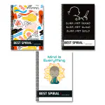Best Spiral Notebooks | 200 Pages UnRuled Notebook | A4 Size Paper | A4 Notebook UnRuled 200 Pages