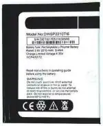 Mobcrown Giffen Mobile Battery Compatible with Panasonic P9 (DWSP2210T16) - 2210 mAh