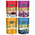 Happilo Dry Fruits Combo 8 (Sliced Cranberries, Turkish Apricots, Californian Prunes & Blueberries)
