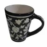 CRAFT PARK Blue Pottery Handmade Coffee&Tea Mug/Cup (250 ml)(MUG-CPM13)