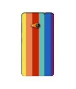 Casotec Rainbow Colors Design 3D Printed Hard Back Case Cover for Microsoft Lumia 535