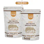 Netaji Pack of 2 Premium Poppy Seeds/Khaskhas(Posta) 250g pouch | Pack of 2 Poppy seeds |khaskhas | Posta | Posta Dana | for eating |