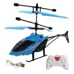 no.1 first choice Blue Remote Control Helicopter Toy with USB Chargeable Cable for Kids | Helicopter Toy for Kids | Chargeable Rc Helicopter with USB Cable - (Pack of-1)