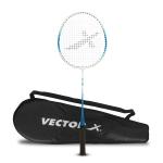 Vector X VXB 80 Badminton Racquet Aluminium Head and Steel Shaft with Full Cover (Blue)