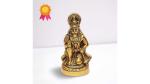 Navyaksh- NAVYAKSH Hanuman ji Murti idol ,Bajrangbali Metal Statue Decorative Showpiece - 16 cm (Metal, Gold)