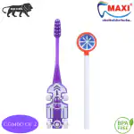 MAXI Oral Care Combo of 2-(1 Kids) Zoom Car Junior Toothbrush & (1 TC) Lollipop Tongue Cleaner