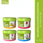 POUR HOME French Flora, Red Rose, Lime Life, French Fusion Car Freshener (4 x 70 g)
