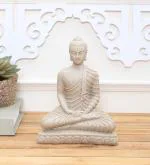 TAYHAA Meditating and Tranquil Sand Stone Buddha Statue