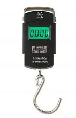 ATOM, A-302, Electronic Digital Hanging Stainless Steel Hook Luggage Portable Scale with LCD Display, 50Kg, Black