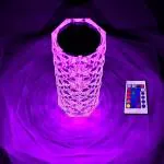 Crystal Lamp,16 Color Changing Rose Crystal Diamond Table Lamp,USB Rechargeable Touch Bedside Lamp Night Light with Remote Control, for Bedroom Living Room Party Dinner Decor