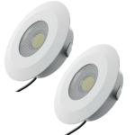 Nortek Warm White 2 Watt Forza Round Led Spot Light For Ceiling (Pack of 2)
