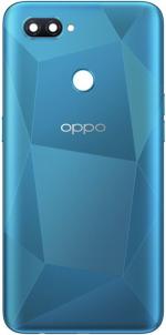 PURPLESAVVY Blue Plastic Side Volume And Power Buttons Back Panel For Oppo A12