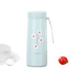 Welour Glass Blue Ace Of Spades Air Up Royal Aqua Daisy Cup Bottle Tumbler Creative Leakproof Water Cup - 400 Ml