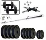 Body Maxx Alloy Steel 42 Kg Heavy Duty 5 Feet Straight Bar And Home Gym Set Dumbells Bars