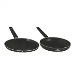 Prestlee Nonstick 2 PC Cookware Set - Flat Tawa 250+ Fry Pan 240 / Nonstick Tawa / Flat Tawa / Dosa Tawa / Roti Tawa