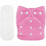 BADAL KIDZ E Premium Quaility Baby Cloth Diapers and Wet Free Insert Pads | 1 Cloths Pad and 1 Insert pad For Kids | Color- Pink and White | Size-L
