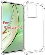 XOVO Back Cover for Motorola Edge 40,Moto Edge 40,Motorola Moto Edge 40 (Transparent, Dual Protection, Silicon, Pack of 1)