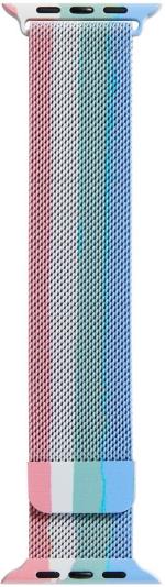 SoSh Apple Watch Series 7, 6, 5 and 4 Multicolor Stainless Steel Smart Watch Strap