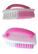 ARPANA BRIGHT Cloth Washing Brush with Handle Soft (Multi color) Set of 2 Plastic Wet and Dry Brush ( Multicolor )