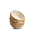 Red Butler Ecofriendly Bamboo Fibre bowl 4pcs Set Wooden Design