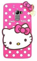 Aviaaz Lenovo K4 Note Soft Rubberized TPU Girls Kitty Pink Silicon Back Cover
