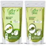 G.L.T. Indigo Powder and Bio Henna Powder, Natural Combo Hair Pack (100 Gm)