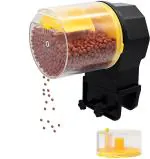 Qpets Aquarium Automatic Fish Feeder, Plastic Fish Feeder Auto Fish Food Dispenser for Aquarium Food Tank, Feeder Timer Aquarium Food Feeder Feeding Timer Fish Tank Dispenser(Yellow)