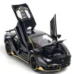 Ktrs Enterprise 1:32 Lamborghini Lp770 Car Model Toy Child Sound And Light Pull Back Car Zinc Alloy Toys For Kids Boy Girl Gift (Black)