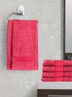 Lushomes Hand Towel, Hand Towel Set of 6, Maroon Cotton Hand Towel Sets 475 GSM, Small Towel for Hand, Kitchen, GYM, Wash Basin(40 x 60 cms, Pack of 6)