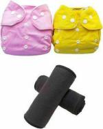 BEAUTIQ BABY COLLECTIONS CHARMING STARS Reusable Baby Cloth Diaper with Insert Nappy Liner Pad - S (Pack of 4)