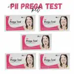 Pii Prega Test, One Step Urine HCG Pregnancy Test Kit Device (Pack of 5)