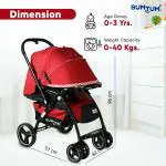 BUMTUM Premium Baby Stroller, Adjustable backrest, Large Storage Basket, Reversible Handlebar