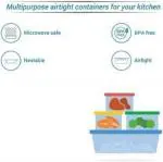 Ratan London Print 3-Pieces Airtight Plastic Kitchen Storage Container Set for Rice | Dal | Atta | Flour | Cereals | Pulses | Snacks - 5kg, 7kg, 10kg