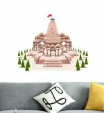Rawpockets Ayodhya Ram Mandir Self Adhesive Wall Sticker