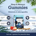 Indus Roots 5mg Melatonin Sleep Gummies | Restful Sleep, Helps Relieve Stress, Muscle Recovery | With Ashwagandha and Melatonin For Men & Women | Gluten Free & Vegan | Strawberry Flavor - 30 Day