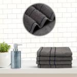Sassoon Melrose Grey 380 GSM Cotton Hand Towel 40 x 60 cm (Set of 4)