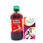 Herbshd BLOOD VIGOUR SYRUP & HEALTH AIM 100% natural ayurvdic capsule for ages
