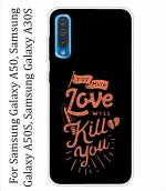 Ghumakkad Samsung Galaxy A50, A50s and A30s Black Silicon Light Weight Mobile Back Cover