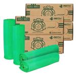 Arth Premium Compostable Garbage Bag-Pack of 4|Eco-Friendly & Leak-Resistant |For Use in Home,Kitchen,Bathroom,Pet Waste,Office |19 X 22 Inches -Medium | 60 Bags - Green