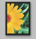 ZIG ZAG Elevate Your Space with Stunning Resin Art Laminated Wall Art in Black Frame (SunFlower)