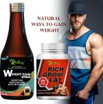 Riffway Rich Fat Weight/Mass gainers / Weight Gain Capsule & Weight Gain Syrup Combo Weight Gainers/Mass Gainers (200.31 ml, No Flavour)